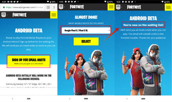 Fortnite Android Beta Request