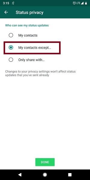 How I Can Show or Hide WhatsApp Status For Specific Contacts