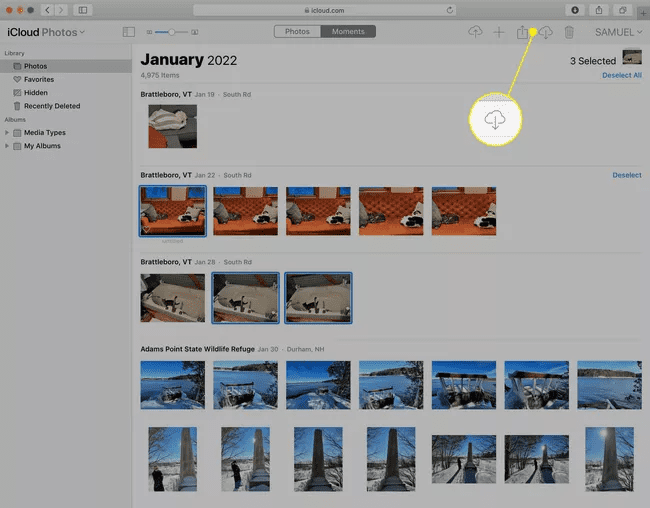 how to download My Pictures from iCloud