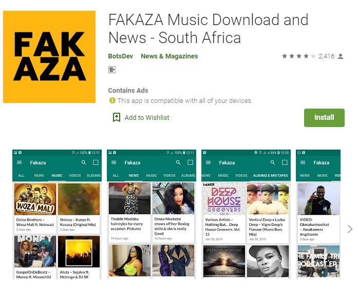 Fakaza no-pay premium services for Download free Music
